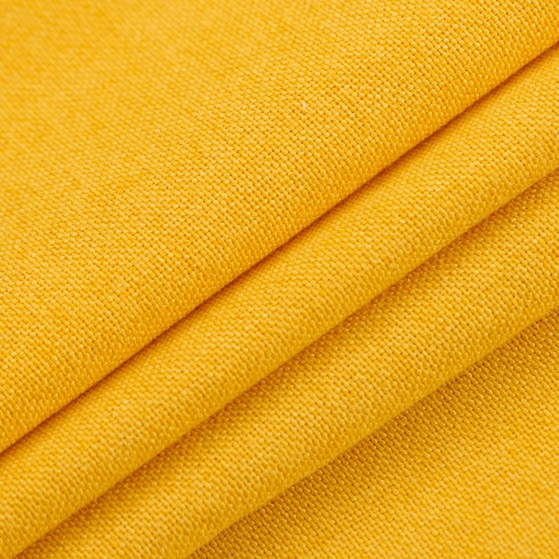 UPOPO Yellow Valance Curtains Toppers Living Room Linen Textured 18 inch Length Kitchen Short Small Mini Little Bedroom Window Curtain Valance 1 Piece Rod Pocket 54"x18" - Image 2